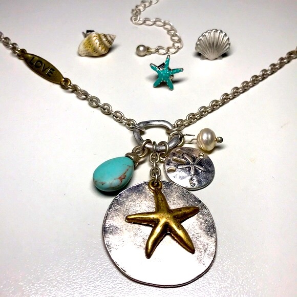 LOVE & STARFISH WISHES Necklace & Earrings Set - Picture 2 of 9